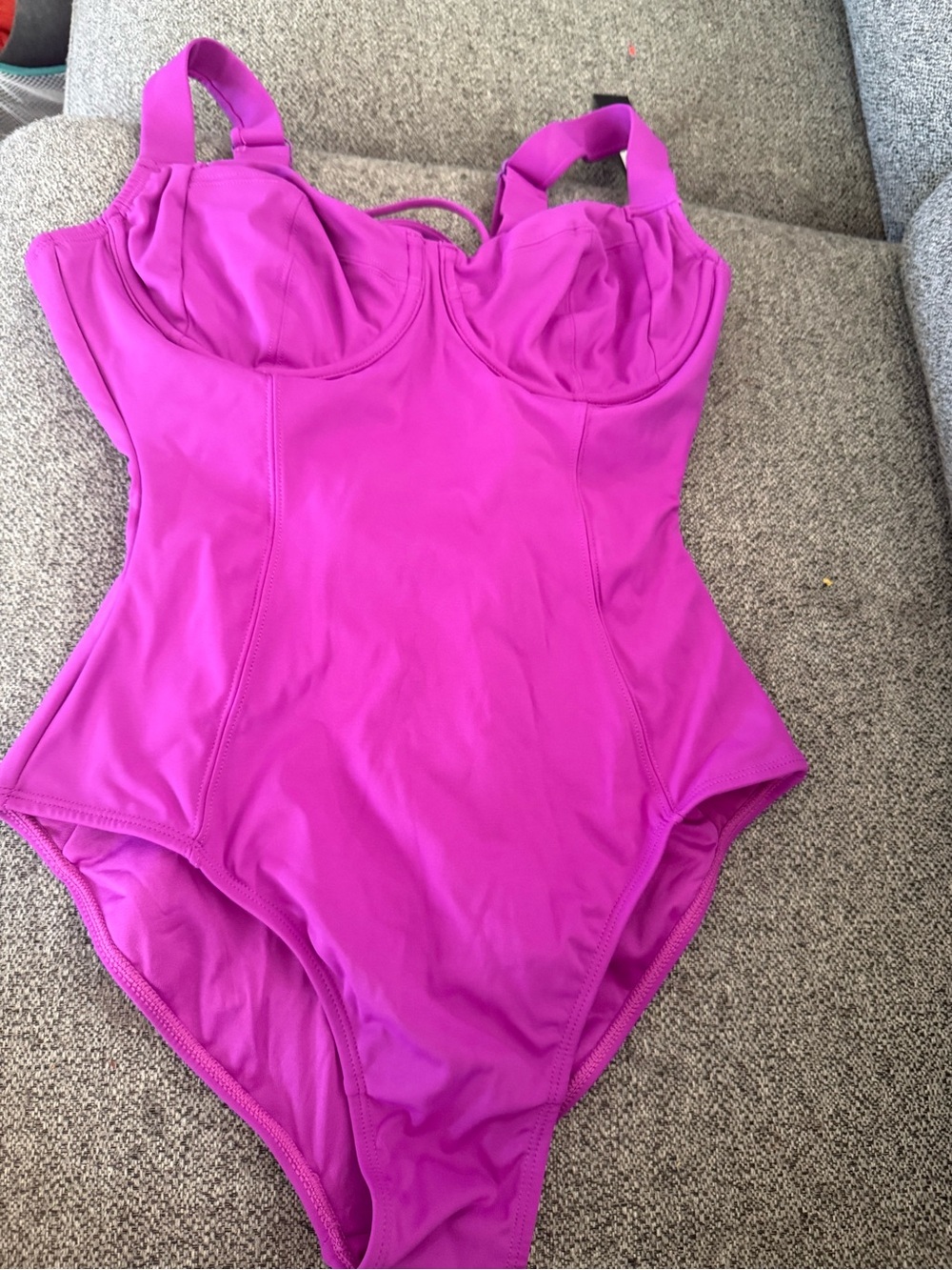 Magenta One-Piece Swimsuit with Underwire Support
